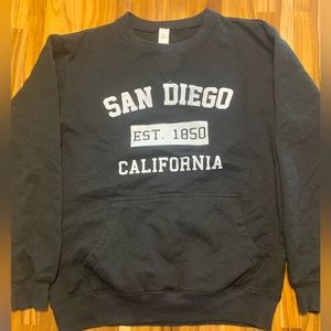 san diego black sweatshirt with pockets